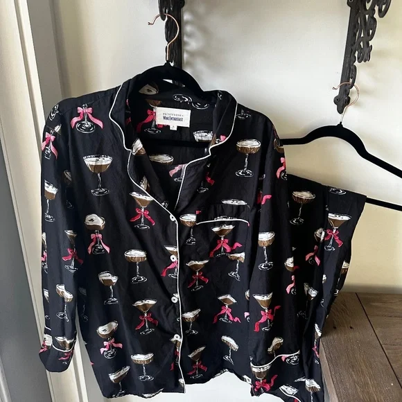 PrintFresh + Wine Enthusiast Espresso Martini Pajamas Medium Women's - Picture 2 of 6